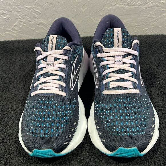 🔥🔥 BROOKS Glycerin GTS 20 Running Shoes Women Size 9 - Peacoat / Ocean - GUC - Picture 5 of 14